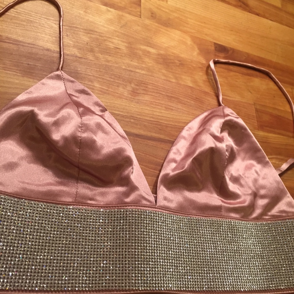 Satin Diamonte Bralette